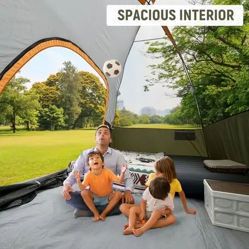CAMPROS CP Tents for Camping 2/4/6 Person, Waterproof Windproof Dome Tent | Camping Tents with Rainfly Easy Setup in 5 Mins, Portable Tents with Mesh Window & Carry Bag for Outdoor Camping Backyard - 3