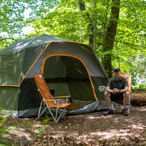 CAMPROS CP Tents for Camping 2/4/6 Person, Waterproof Windproof Dome Tent | Camping Tents with Rainfly Easy Setup in 5 Mins, Portable Tents with Mesh Window & Carry Bag for Outdoor Camping Backyard - 4