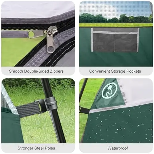 CAMPROS CP Tents for Camping 2/4/6 Person, Waterproof Windproof Dome Tent | Camping Tents with Rainfly Easy Setup in 5 Mins, Portable Tents with Mesh Window & Carry Bag for Outdoor Camping Backyard - 4