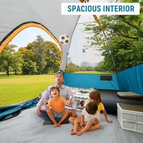 CAMPROS CP Tents for Camping 2/4/6 Person, Waterproof Windproof Dome Tent | Camping Tents with Rainfly Easy Setup in 5 Mins, Portable Tents with Mesh Window & Carry Bag for Outdoor Camping Backyard - 3