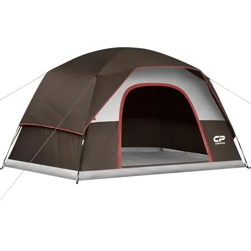 CAMPROS CP Tents for Camping 2/4/6 Person, Waterproof Windproof Dome Tent | Camping Tents with Rainfly Easy Setup in 5 Mins, Portable Tents with Mesh Window & Carry Bag for Outdoor Camping Backyard - 1