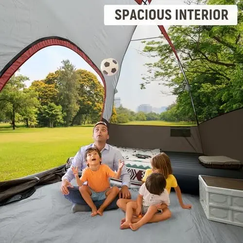 CAMPROS CP Tents for Camping 2/4/6 Person, Waterproof Windproof Dome Tent | Camping Tents with Rainfly Easy Setup in 5 Mins, Portable Tents with Mesh Window & Carry Bag for Outdoor Camping Backyard - 3