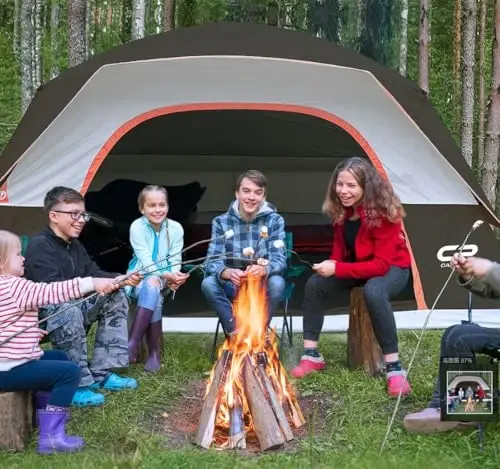 CAMPROS CP Tents for Camping 2/4/6 Person, Waterproof Windproof Dome Tent | Camping Tents with Rainfly Easy Setup in 5 Mins, Portable Tents with Mesh Window & Carry Bag for Outdoor Camping Backyard - 4
