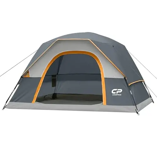 CAMPROS CP Tents for Camping 2/4/6 Person, Waterproof Windproof Dome Tent | Camping Tents with Rainfly Easy Setup in 5 Mins, Portable Tents with Mesh Window & Carry Bag for Outdoor Camping Backyard - 1