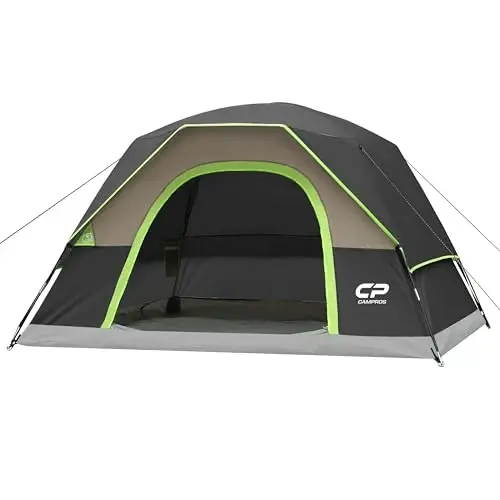 CAMPROS CP Tents for Camping 2/4/6 Person, Waterproof Windproof Dome Tent | Camping Tents with Rainfly Easy Setup in 5 Mins, Portable Tents with Mesh Window & Carry Bag for Outdoor Camping Backyard - 1
