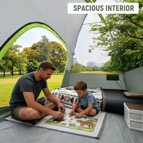 CAMPROS CP Tents for Camping 2/4/6 Person, Waterproof Windproof Dome Tent | Camping Tents with Rainfly Easy Setup in 5 Mins, Portable Tents with Mesh Window & Carry Bag for Outdoor Camping Backyard - 3