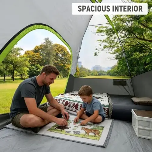 CAMPROS CP Tents for Camping 2/4/6 Person, Waterproof Windproof Dome Tent | Camping Tents with Rainfly Easy Setup in 5 Mins, Portable Tents with Mesh Window & Carry Bag for Outdoor Camping Backyard - 3