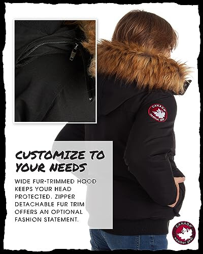 CANADA WEATHER GEAR Bolalar uchun qishki paltosi – Og'ir bombardimonchi Parka chang'isi jketi (Hajmi: 8-20) - 5