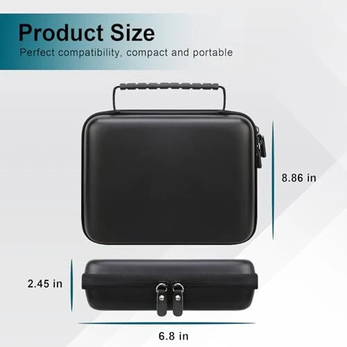 Canboc Carrying Case for Halo Bolt 58830/57720/44400/ACDC Max 55500 mWh Portable Car Jump Starter, Phone Laptop Charger Power Bank Holder for Jumper Cable, AC Wall Charger, Black - 6