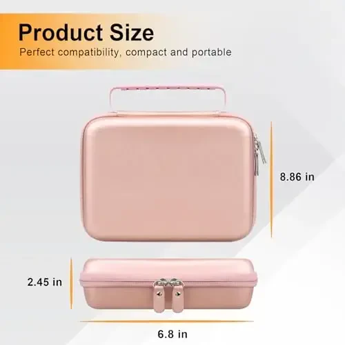 Canboc Carrying Case for Halo Bolt 58830/57720/44400/ACDC Max 55500 mWh Portable Car Jump Starter, Phone Laptop Charger Power Bank Holder for Jumper Cable, AC Wall Charger, Rose Gold - 6