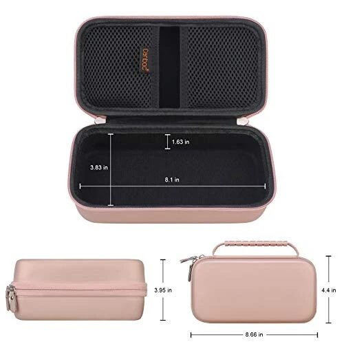 Canboc Carrying Case for Halo Bolt Portable Car Jump Starter 58830/57720/44400 mWh, Halo Bolt ACDC Max 55500 mWh Phone Charger, Mesh Bag for Jumper Cable, AC Wall Charger, Charge,Rose Gold - 4