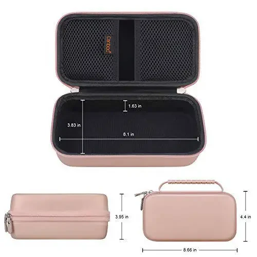 Canboc Carrying Case for Halo Bolt Portable Car Jump Starter 58830/57720/44400 mWh, Halo Bolt ACDC Max 55500 mWh Phone Charger, Mesh Bag for Jumper Cable, AC Wall Charger, Charge,Rose Gold - 4