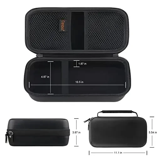 Canboc Hard Carrying Case for Halo Bolt Air 58830 mWh/Halo Bolt Air+ 55500/HALO Bolt Air+ 1750 Portable Car Battery Jump Starter, Mesh Bag fit Jump Cables, AC Outlet, Charger, Black - 4