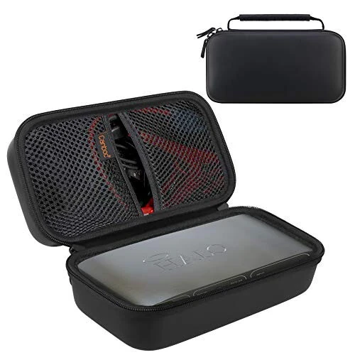 Canboc Carrying Case for Halo Bolt 58830/57720/44400 mWh Portable Car Jump Starter, Halo Bolt ACDC Max 55500 mWh Phone Charger, Mesh Bag for Jumper Cable, AC Wall Charger, Charge,Black 