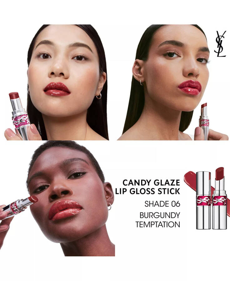 Candy Glaze Lip Gloss Stick 6 BURGUNDY TEMPTATION - 8