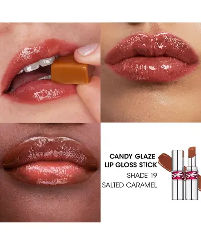 Candy Glaze Lip Gloss Stick - New! 19 Salted Carmel - 6