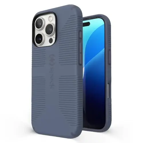 Candyshell Grip Magsafe Case for Apple iPhone 16 Pro - Mystery Blue/Faded Denim - 1