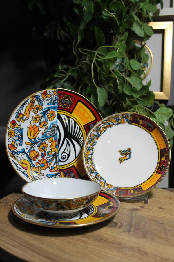 24 Parça 6 Kişilik Porselen Yemek Takımı Canga Serisi - 3