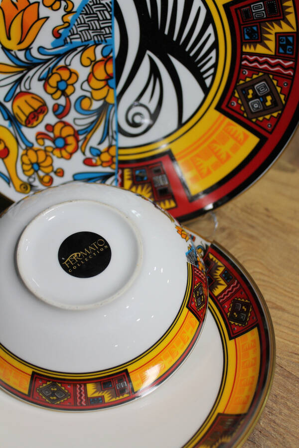 24 Parça 6 Kişilik Porselen Yemek Takımı Canga Serisi - 6