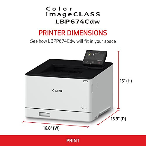 Canon Color imageCLASS LBP674Cdw - Kablosuz, Çift Taraflı Lazer Yazıcı, 3 Yıl Sınırlı Garanti, Beyaz - 2