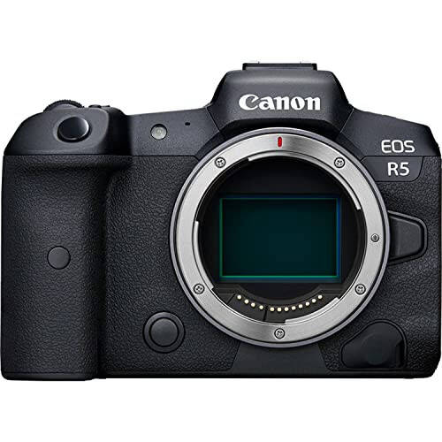 Canon EOS R5 Aynasız Kamera (Sadece Gövde), Tam Kare Hibrit Kamera, 8K Video, 45 Megapiksel CMOS Sensör, DIGIC X Görüntü İşlemcisi, 12 FPS'ye Kadar, RF Bağlantı Noktası, Siyah - 1