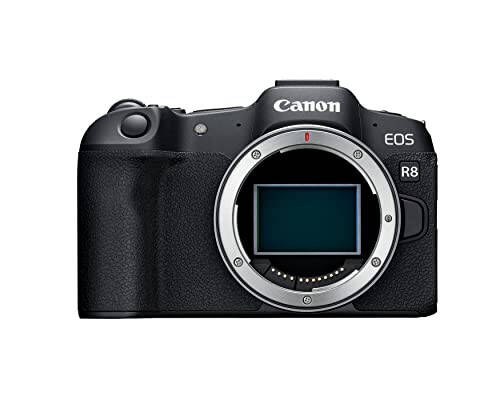 Canon EOS R8 Aynasız Kamera (Sadece Gövde), Tam Kare Hibrit Kamera, 24.2 Megapiksel CMOS Görüntü Sensörü, 4K Video, İçerik Oluşturucu Kamera, Siyah - 1