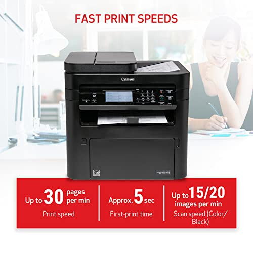 Canon imageCLASS MF267dw II - Simsiz Monoxrom Lazer Printer, Chop etish, Nusxa olish, Skanslash, Faks, Avtomatik Hujjat Kirgizish bilan, Qora, Alexa bilan Ishlaydi - 5