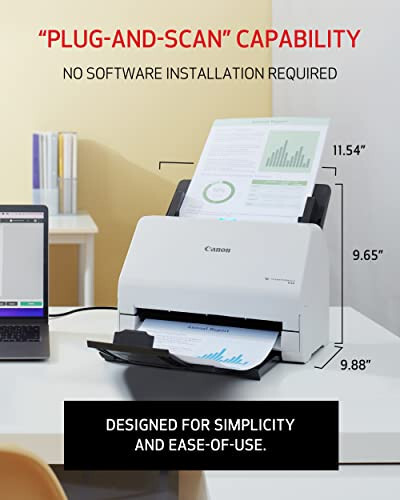 Canon imageFORMULA R30 Ofis Doküman Tarayıcı, Otomatik Belge Besleyici ve Çift Taraflı Tarama, Tak ve Kullan Özelliği, Yazılım Kurulumu Gerektirmez - 4