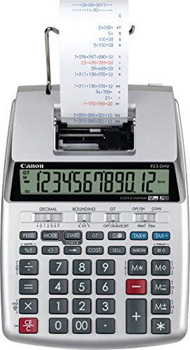 Canon P23-DHV-3 Printing Calculator with Double Check Function, Tax Calculation and Currency Conversion - 1