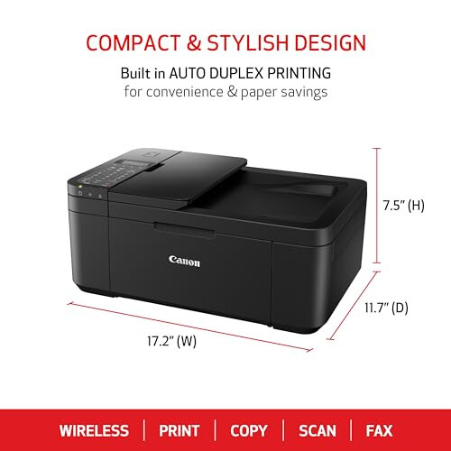 Canon PIXMA TR4720 All-in-One Wireless Printer for Home use, with Auto Document Feeder, Mobile Printing and Built-in Fax, Black - 2