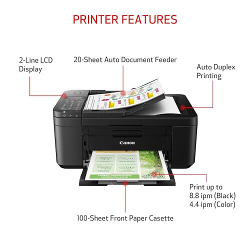 Canon PIXMA TR4720 All-in-One Wireless Printer for Home use, with Auto Document Feeder, Mobile Printing and Built-in Fax, Black - 3