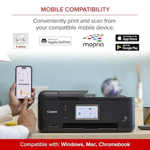 Canon PIXMA TR8620a - All-in-One Printer Home Office|Copier|Scanner|Fax|Auto Document Feeder | Photo, Document | Airprint (R), Android, Black, Works with Alexa - 5