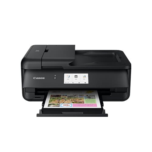 Canon PIXMA TS9520 Ko'p Funktsiyali Simsiz Printer Uy yoki Ofis uchun | Skaner | Nusxa Ko'chirish | AirPrint va Google Cloud Print bilan Mobil Bosma, Qora, Alexa bilan Ishlaydi, Bitta O'lcham - 3