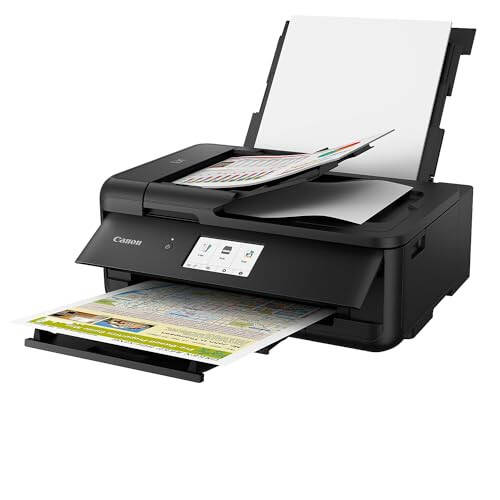 Canon PIXMA TS9520 Ko'p Funktsiyali Simsiz Printer Uy yoki Ofis uchun | Skaner | Nusxa Ko'chirish | AirPrint va Google Cloud Print bilan Mobil Bosma, Qora, Alexa bilan Ishlaydi, Bitta O'lcham - 4