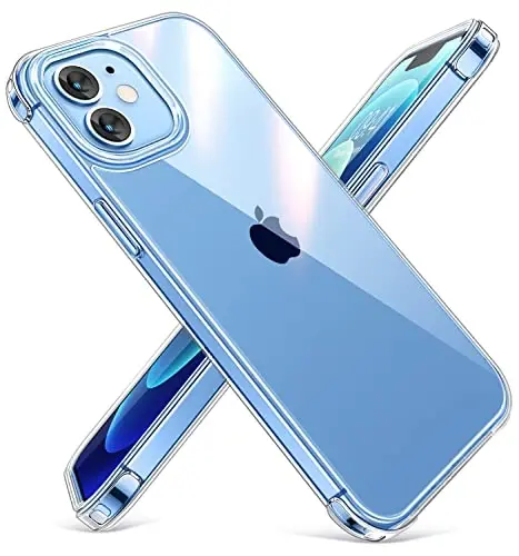 CANSHN Clear Compatible with iPhone 12 Case/iPhone 12 Pro Case [Military Drop Protection] Not Yellowing Shockproof Protective Cover Bumpers Slim Thin Phone Case 6.1 Inch | Not Yellowing, Shockproof, Protective Cover, Bumpers, Slim - 1