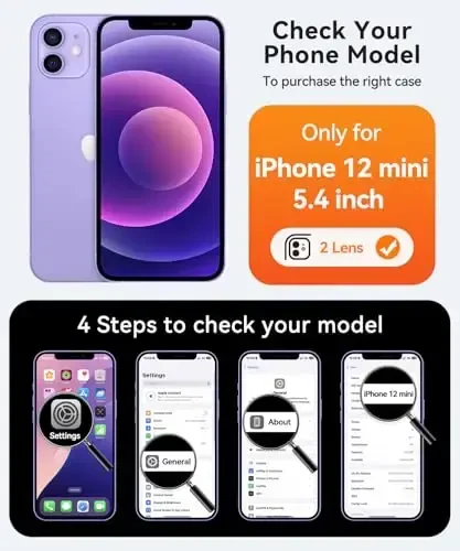 CANSHN iPhone 12 Mini uchun magnitli g‘ilof, yangilangan [To‘liq kamera himoyasi] [Magsafe bilan mos] [Yarim shaffof mat] zarbga chidamli himoya telefon g‘ilofi iPhone 12 Mini 5.4