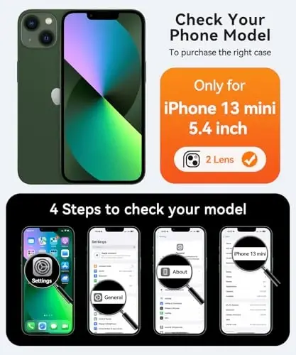 CANSHN Magnetic for iPhone 13 Mini Case, Upgraded [Full Camera Protection] [Compatible with Magsafe] [Translucent Matte] Shockproof Protective Phone Case for iPhone 13 Mini 5.4