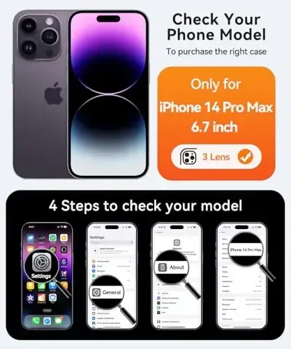 CANSHN iPhone 14 Pro Max uchun magnit moslashuvchan g‘ilof, yangilangan [To‘liq kamera himoyasi] [Magsafe bilan mos] [Yarim shaffof mat] zarbga chidamli himoya telefon g‘ilofi 6,7 dyuym - To‘q yashil - CANSHN (1)