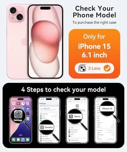 CANSHN Magnetic for iPhone 15 Case, Upgraded [Full Camera Protection] [Compatible with Magsafe] [Translucent Matte] Shockproof Protective Phone Case for iPhone 15 6.1