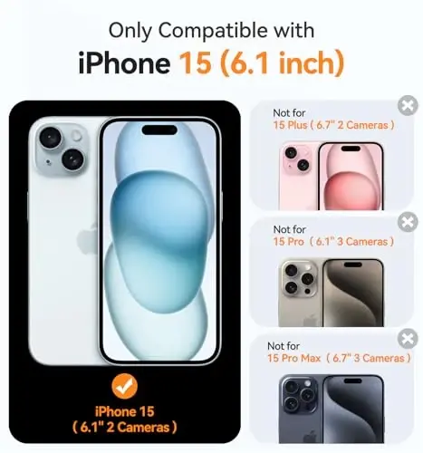 CANSHN Magnetic for iPhone 15 Case Clear, Upgraded [Full Camera Protection] [Compatible with Magsafe] Non-Yellowing Protective Shockproof Bumper Phone Case 6.1 inch - Clear - CANSHN (1)