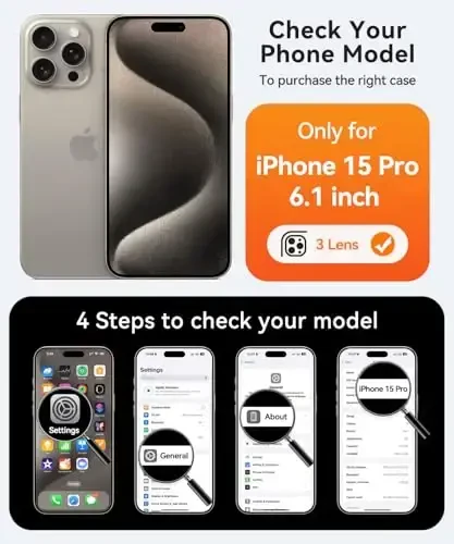 CANSHN iPhone 15 Pro uchun magnit mos keladigan g'ilof, yangilangan [To'liq kamera himoyasi] [Magsafe bilan mos keladi] [Yarim shaffof mat] Zarba o'tkazmaydigan himoya telefon g'ilofi 6.1 dyuym - To'q pushti - 2