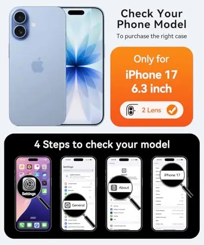 CANSHN Magnetic for iPhone 17 Case, Upgraded [Full Camera Protection] [Compatible with Magsafe] [Translucent Matte] Shockproof Protective Phone Case for iPhone 17 - Red - 2