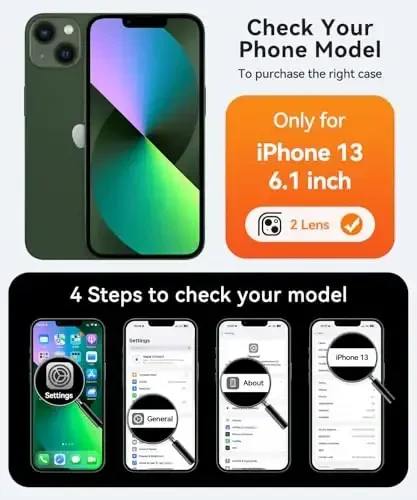 CANSHN Magnetic for iPhone 13 Case, Upgraded [Full Camera Protection] [Compatible with Magsafe] [Translucent Matte] Shockproof Protective Phone Case for iPhone 13 6.1