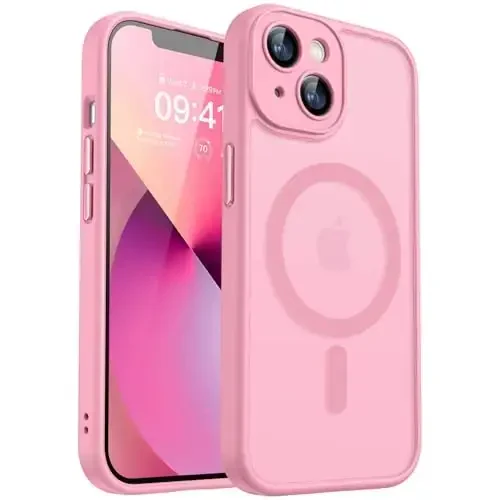 CANSHN Magnetic for iPhone 13 Mini Case, Upgraded [Full Camera Protection] [Compatible with Magsafe] [Translucent Matte] Shockproof Protective Phone Case for iPhone 13 Mini 5.4