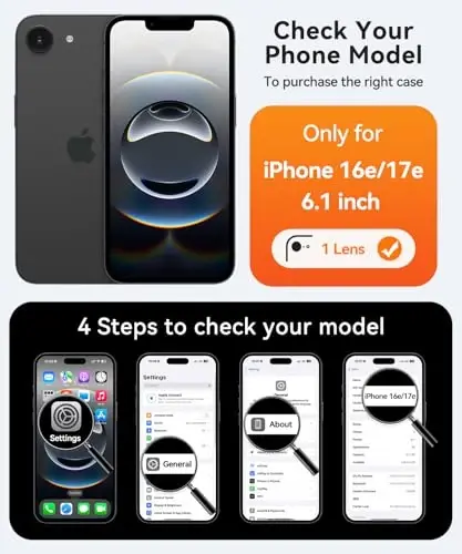 CANSHN Magnetic for iPhone 16e Case, Upgraded [Full Camera Protection] [Compatible with Magsafe] [Translucent Matte] Shockproof Protective Phone Case for iPhone 16e - Deep Purple 