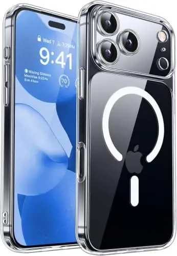 CANSHN Magnetic Shockproof for iPhone 18 Pro Max Case, Clear | Full Camera Protection, Compatible with MagSafe, Crystal Clear, Military-Grade Protection, Scratch Resistant, Slim Fit - 1