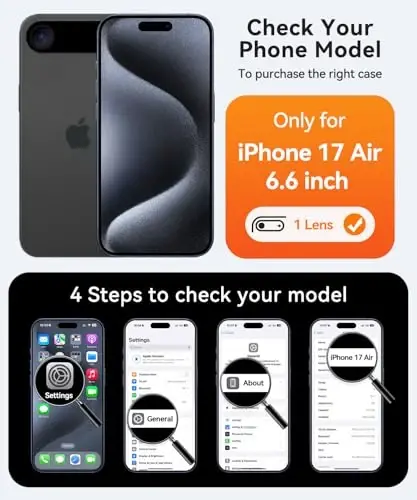 CANSHN Manyetik Uyumlu iPhone Air Kılıfı (6.5 İnç), Yükseltilmiş [Tam Kamera Koruması] [Magsafe ile Uyumlu] [Yarı Saydam Mat] iPhone 17 Air Kılıfı için Darbeye Dayanıklı Telefon Kapağı, Teal - CANSHN (1)