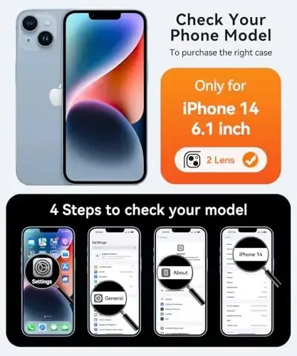 CANSHN Magnetic for iPhone 14 Case, Upgraded [Full Camera Protection] [Compatible with Magsafe] [Translucent Matte] Shockproof Protective Phone Case for iPhone 14 6.1