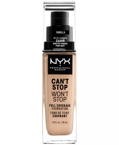 Can't Stop Won't Stop Full Coverage Foundation, 1-oz. 06 Vanilla (vanilla/yellow undertone) - 1