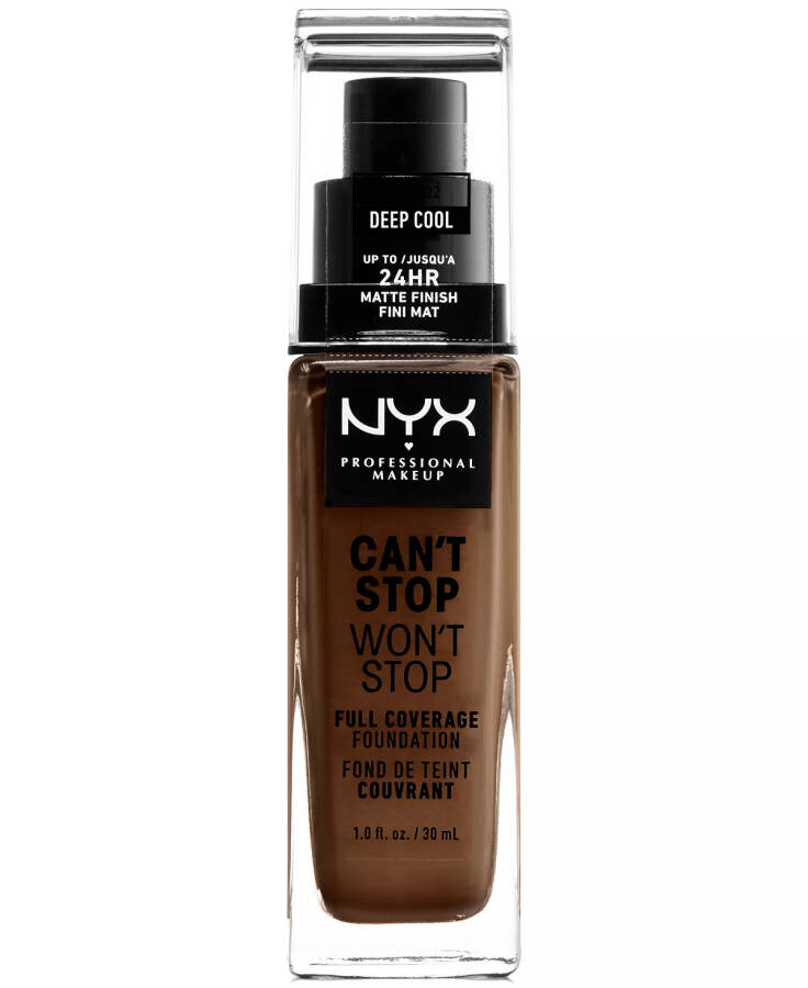 Can't Stop Won't Stop Full Coverage Foundation, 1-oz. 22 Deep (deep deep/warm undertone) - 1